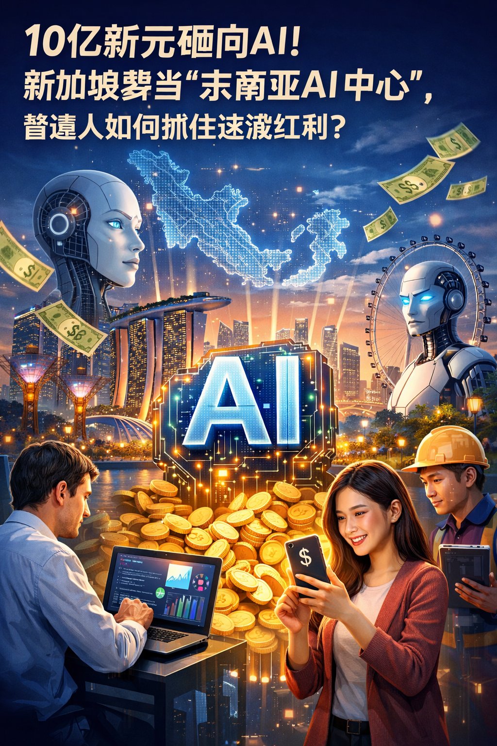 10亿新元砸向AI！新加坡要当“东南亚AI中心”，普通人如何抓住这波红利？